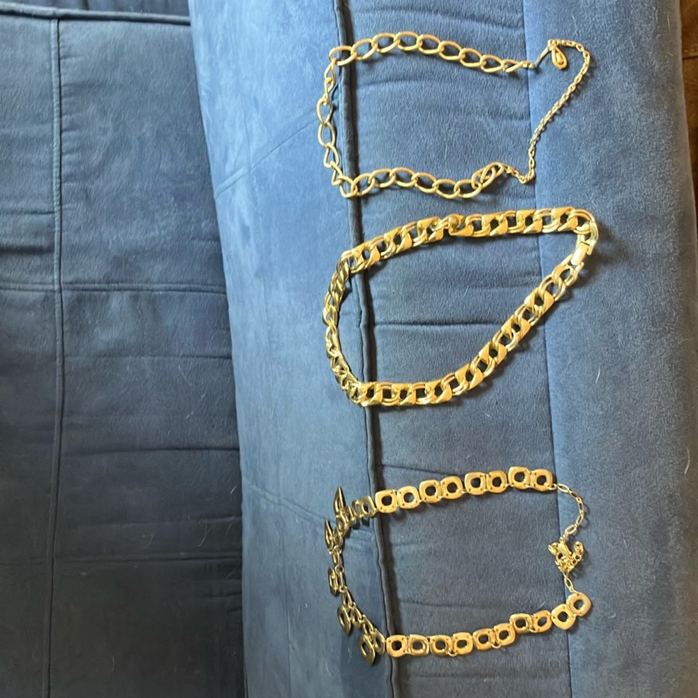 Set of Three Goldtone Vintage Necklaces